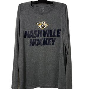 NHL Nashville Predators Gray Long Sleeve Tee Size LG
